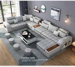 Juego de Sofás Inflables de Tela en Forma de L, Modernos, Multifuncionales, Inteligentes, con Música, de Lujo, para Sala de Estar, con Función de Masaje - Product Image 5