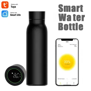 JZYZ akıllı su şişesi içecek hatırlatma sıcaklık su geçirmez çift duvar paslanmaz çelik şişe App ile