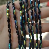 Perles ovales en verre sculpté pour colliers et boucles d'oreilles, 4x8MM, pierres naturelles pour la fabrication de bijoux et accessoires de vêtements, DIY, bricolage, offre spéciale