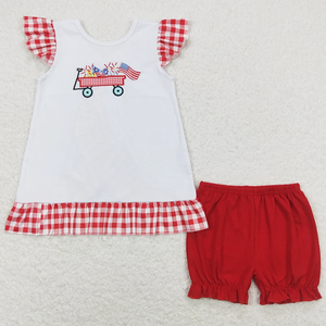 Listo para enviar el 4 de Julio Ropa de verano para niños Bandera americana Traje a juego para hermanos - Product Image 2