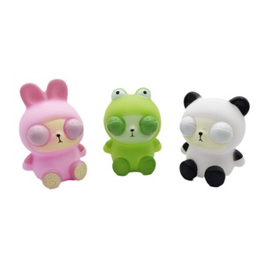 Jincan Novelty Office Decoration Small Animal Frog <b>Panda</b> Squeeze <b>Toy</b> for Girls & Boys PVC Material Eye-Friendly Stress Relief - Product Image 2