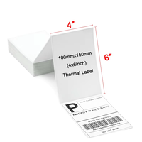 Label Pengiriman Grosir 500 Lembar 100x150MM 4x6 Inch / Stiker Waybill FBA A6 Thermal Langsung Untuk Printer Barcode Logistik