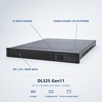 Server Rak 1U Dl325 Gen11 AMD Epyc CPU 3.55GHz Frekuensi Tinggi Enterprise 64GB Bekas P66775-291 Tersedia