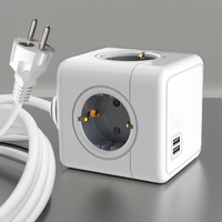 Multiprise européenne Cube moderne Double prise de charge USB avec fiches et prises Courant nominal 16A standard européen