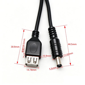 <b>Usb</b> Adapter Cable 5V 5.5mm DC Male To <b>Usb</b> Female Power Cord For Led <b>Light</b> <b>Strip</b> Equipment - Product Image 1