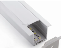 Bande linéaire flexible à led pour l'intérieur ou le sol, argent anodisé, 28x35mm, luminaire décoratif d'extérieur, offre spéciale