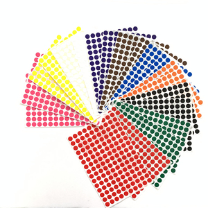 Etiqueta de codificación de colores, pegatinas redondas grabables coloridas, etiquetas de puntos adhesivos circulares - Product Image 5