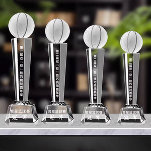 Nouveau Trophée de Football en Cristal Transparent Haut de Gamme Créatif, Colonne en <span class=keywords><strong>Verre</strong></span> K9, Récompenses Haut de Gamme pour Compétitions Sportives, Cadeau - Product Image 2
