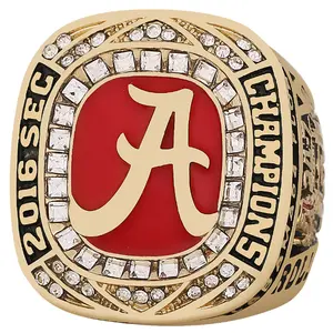 2016 Alabama SEC Deep Red tide men's ring Europe and the United States popular memorial nostalgic classic ring