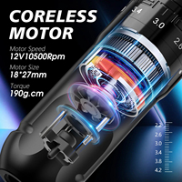 Ambition Mars-U 2.2-4.2mm Course réglable Machine à tatouer rotative professionnelle sans fil avec double batterie pour l'art corporel
