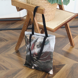 Sac fourre-tout personnalisé avec illustration <span class=keywords><strong>manga</strong></span>, personnage d'anime, <span class=keywords><strong>tapisserie</strong></span>, sac de shopping écologique réutilisable en jacquard - Product Image 3