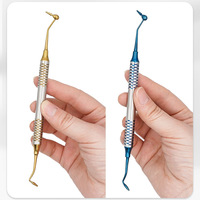 Instruments de remplissage dentaire Spatule de remplissage en résine composite Tête plaquée titane Kit de restauration de remplissage en résine Outils de dentiste
