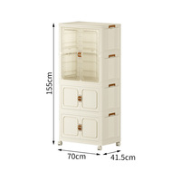 Organiseurs de rangement en plastique durables et écologiques XJH, design minimaliste, pliables et repliables, pour vêtements et chaussures
