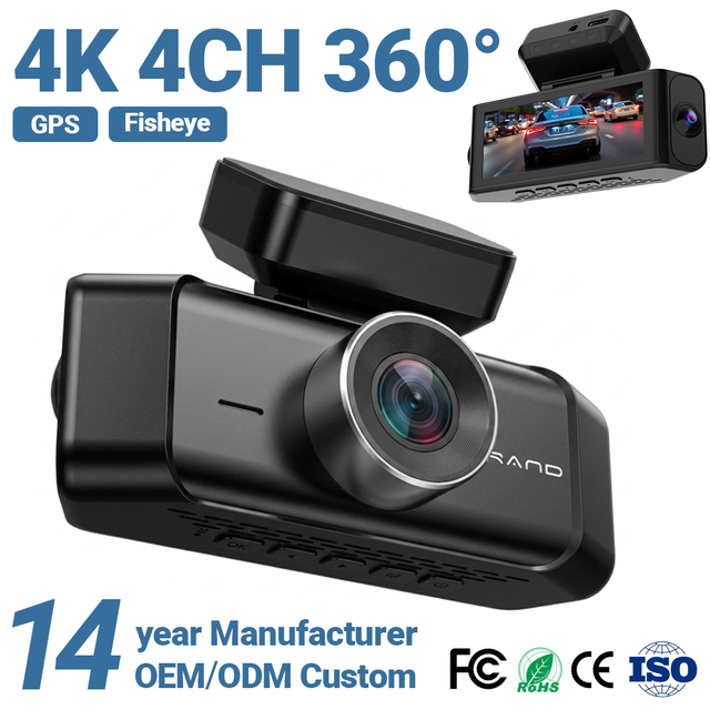 4-Channel 4k Dash Camera Ultra AI Dash Cam with Three-Axis G-Sensor IPS Screen 1 Year Warranty 4-Camera Car Black Box Dashcam