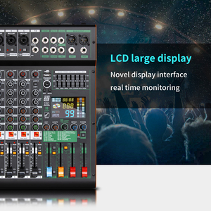 มิกเซอร์เสียงพลาสติก 8 แชนแนล รุ่น TC8 Professional พร้อมระบบเสียงก้องในตัวและหน้าจอ LCD สำหรับการบันทึกเสียงในสตูดิโอ - Product Image 4