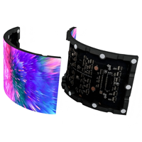 Écran LED d'affichage publicitaire flexible et souple P2.5 couleur pleine pour intérieur, avec fonction SDK, compatible OEM, prêt pour mur vidéo et ascenseur