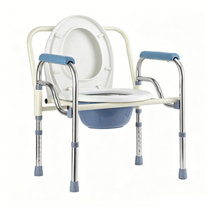Dropshipping Shopify Stainless Steel Folding Commode <b>Chair</b> Adjustable <b>Shower</b> Toilet Elderly Disabled Pregnant Portable - Product Image 1