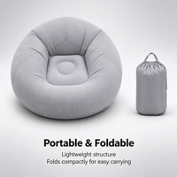 Canapé-lit gonflable pliable, chaise gonflable portable avec pompe, chaise longue de camping en plein air pour adultes