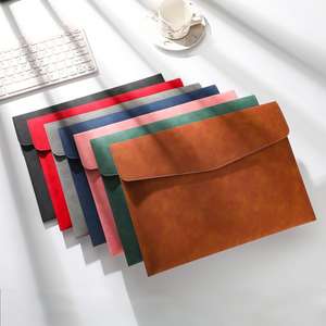 Carpeta de Archivo A4 de Cuero PU |   Carpeta de Documentos Empresarial Reforzada, Organizador de Facturas para Venta al por Mayor e Impresión de Logotipo - Product Image 1