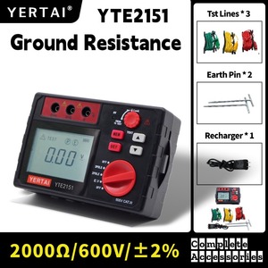 Testeur de résistance au sol numérique portable TTLTES YTE2151 avec affichage 2000 - Product Image 3