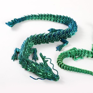 ของตกแต่งโต๊ะทำงานรูปมังกรจีนพิมพ์ 3 มิติ ของเล่นพลาสติกแบบหลายข้อต่อ สินค้าฮิตใน TikTok ของขวัญสำหรับคนดังทางอินเทอร์เน็ต - Product Image 1