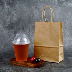 PP Injection Frosted or Clear <b>Cups</b> 360 380 500 700 1000 ML Disposable Flat and U-shape <b>Plastic</b> Hard <b>Cups</b> with Lids and Straws - Product Image 1