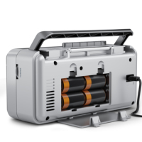 Panda 8223-REPRODUCTOR DE Cassette Boombox Retro accionado por CA o con batería, Radio Estéreo AM/FM con altavoz grande y conector de auriculares