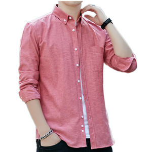 Nuovo stile in CVC con colletto abbottonato <span class=keywords><strong>camicia</strong></span> a maniche lunghe Casual Oxford <span class=keywords><strong>camicia</strong></span> da uomo - Product Image 1