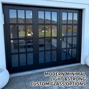 Toptan Yeni Ürünler 8x8 Rüzgar Geçirmez Akıcı Çalışan Güvenilir Tam Görüşlü Camlı Isı Yalıtımlı Garaj Kapısı Modern Konutlar - Product Image 3
