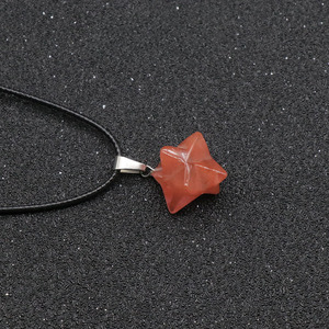 Pendentif 3D Étoile de David Hexagramme en Pierre Naturelle, Cristal, <span class=keywords><strong>Pendule</strong></span> pour Guérison, Méditation, Accessoires de Collier DIY - Product Image 6