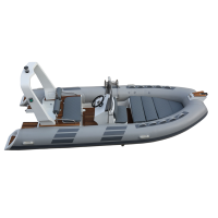 Bateaux pneumatiques semi-rigides (RIB) en Hypalon et fibre de verre de 480 cm (16 pieds) avec toit ouvrant et moteur hors-bord, pliables, en aluminium, pour la pêche - À vendre