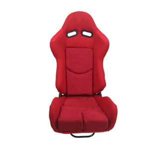 التدرج قابل للتعديل النسيج الأحمر ألياف الكربون سباق مقاعد السعر المنخفض ماكس جودة سيارة الألياف الزجاجية مقعد مع منزلق مزدوج - Product Image 2