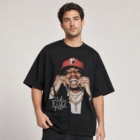 Arc-en-ciel Spray Hommes Portrait Imprimé T-Shirt À Manches Courtes Hip Hop Rue Hommes O-cou Demi Manches Surdimensionné T-shirts DTG Imprimer Tee