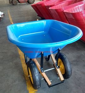 <span class=keywords><strong>160KG</strong></span> Capacidad de carga 120L Gran carretilla de jardín de plástico con dos ruedas para transportar agua o cargas pesadas - Product Image 5