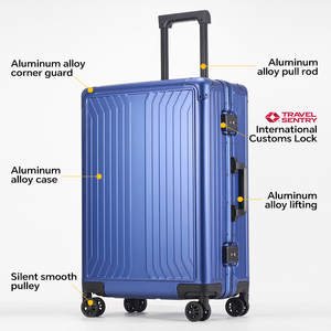 Maleta de Aleación de Aluminio y Magnesio con Patrón Personalizable, 20/24/28 Pulgadas, <span class=keywords><strong>Cierre</strong></span> de Clip, Maleta con Ruedas y Candado <span class=keywords><strong>TSA</strong></span> - Product Image 2