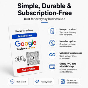 Tarjeta NFC Personalizada con Enlace URL para Reseñas de Google, Código QR Codificado, Tarjeta de Visita con Código QR para Cafetería, Salón, Restaurante, Hotel - Product Image 5