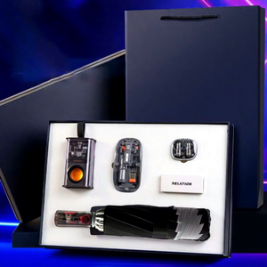 ชุดของขวัญขายส่ง FX 3 in 1 ประกอบด้วยร่ม พาวเวอร์แบงค์ และกระติกน้ำร้อน พร้อมโลโก้สั่งทำ กล่องของขวัญสุดหรูสำหรับธุรกิจและของขวัญส่งเสริมการขาย - Product Image 2