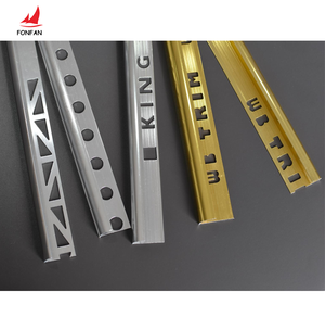Fengfan a forma di V parete di rivestimento <span class=keywords><strong>per</strong></span> <span class=keywords><strong>piastrelle</strong></span> ad angolo oro cromato ceramica alluminio flessibile <span class=keywords><strong>per</strong></span> pavimento bordo ondulato - Product Image 5