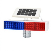 Solarbetriebene Rot-Blaue Doppelseitige LED-Verkehrssignalleuchte für Straßenbau-Warnung und Notfall-Evakuierungsleitsystem