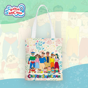 Tas jinjing kanvas kasual sho-chan cantik Anime kartun tas bahu wanita manis kapasitas besar grosir - Product Image 6