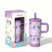 Ensemble de boîte à lunch pour enfants avec gobelet isotherme de 12 oz, boîte à bento en acier inoxydable de 1050 ml à 3 compartiments, ensemble cadeau scolaire pour enfants