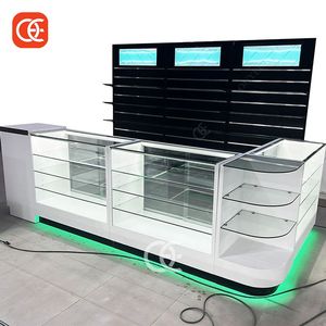 Hiển thị bảng bằng gỗ kính hiển thị khói cửa hàng <span class=keywords><strong>Showcase</strong></span> LED thuốc lá cửa hàng hiển thị đồ nội thất cho các cửa hàng - Product Image 6