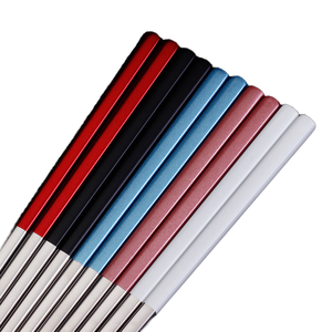 Gadget de cocina restaurante lujo Palillos Chinos Metal acero inoxidable 304 palillo reutilizable - Product Image 1