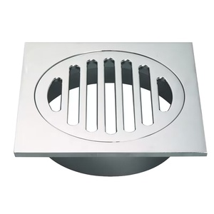 Watermark square Silver Floor Grate <strong>Shower</strong> Drain 80MM <strong>Outlet</strong> - Product Image 1