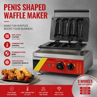 Gaufrier Électrique Commercial Mini Pénis, Machine à Crêpes à Grille Carrée à Vendre