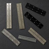 Charnière de piano continue en acier inoxydable 304, robuste, à trous pré-percés décalés et fraisés, finition noir mat chromé, directement de l'usine
