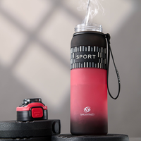 Bouteille d'eau de sport Tritan sans BPA avec logo personnalisé, bouteilles d'eau de sport réutilisables en plastique, ventes chaudes