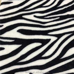 Custom Organico Zebra Animale Stampa Tessuto di Flanella di Trasporto Marittimo di Stampa - Product Image 1