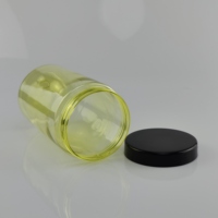 Bocal de 500ml en plastique PET avec bouchon à vis pour l'emballage des aliments avec impression gel et sérigraphie pour l'estampage à chaud.
