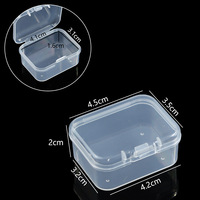 Boîte de rangement transparente en plastique pour bijoux, bouchons d'oreilles, accessoires de pêche et quincaillerie, pour organisation de bureau